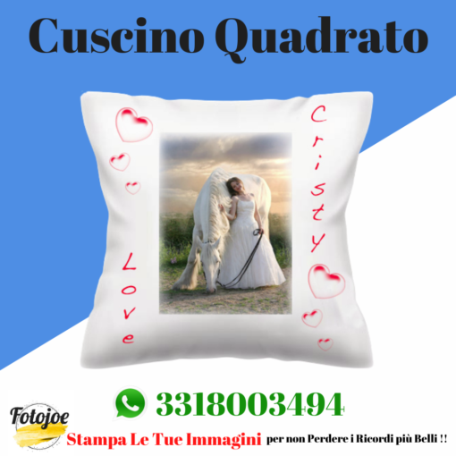 cuscino quadrato personalizzato