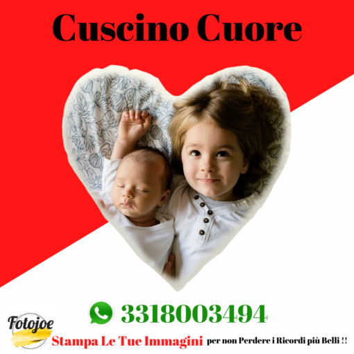 cuscino cuore personalizzato