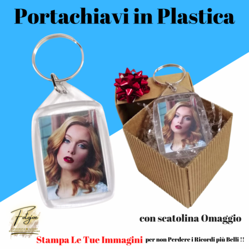 portachiavi in plastica rettangolare